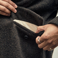 Big Coat, Dark Brown Brushed Wool Coating