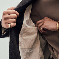 Big Coat, Dark Brown Brushed Wool Coating
