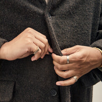 Big Coat, Dark Brown Brushed Wool Coating