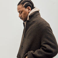 Big Coat, Dark Brown Brushed Wool Coating