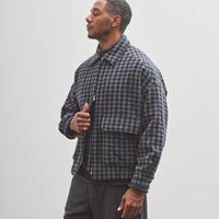 Evan Kinori Zip Jacket Two, Navy/Grey