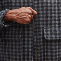 Evan Kinori Zip Jacket Two, Navy/Grey
