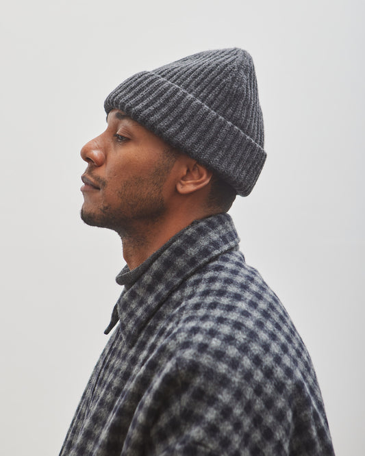 Evan Kinori Knit Cap, Charcoal