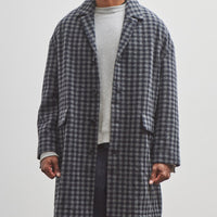 Evan Kinori Big Coat, Navy/Grey