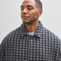 Evan Kinori Big Coat, Navy/Grey