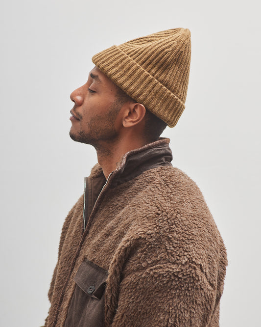 Evan Kinori Knit Cap, Dark Ochre