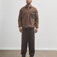 Evan Kinori Fleece Jacket, Undyed Brown