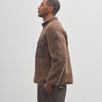 Evan Kinori Fleece Jacket, Undyed Brown