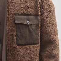 Evan Kinori Fleece Jacket, Undyed Brown