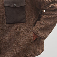 Evan Kinori Fleece Jacket, Undyed Brown