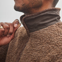 Evan Kinori Fleece Jacket, Undyed Brown
