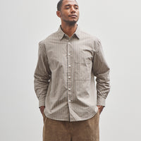 Evan Kinori Big Shirt Two, Brown/Blue/White