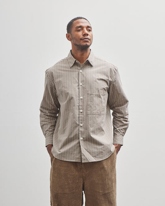 Evan Kinori Big Shirt Two, Brown/Blue/White