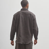 Evan Kinori Big Shirt, Black/Brown Check