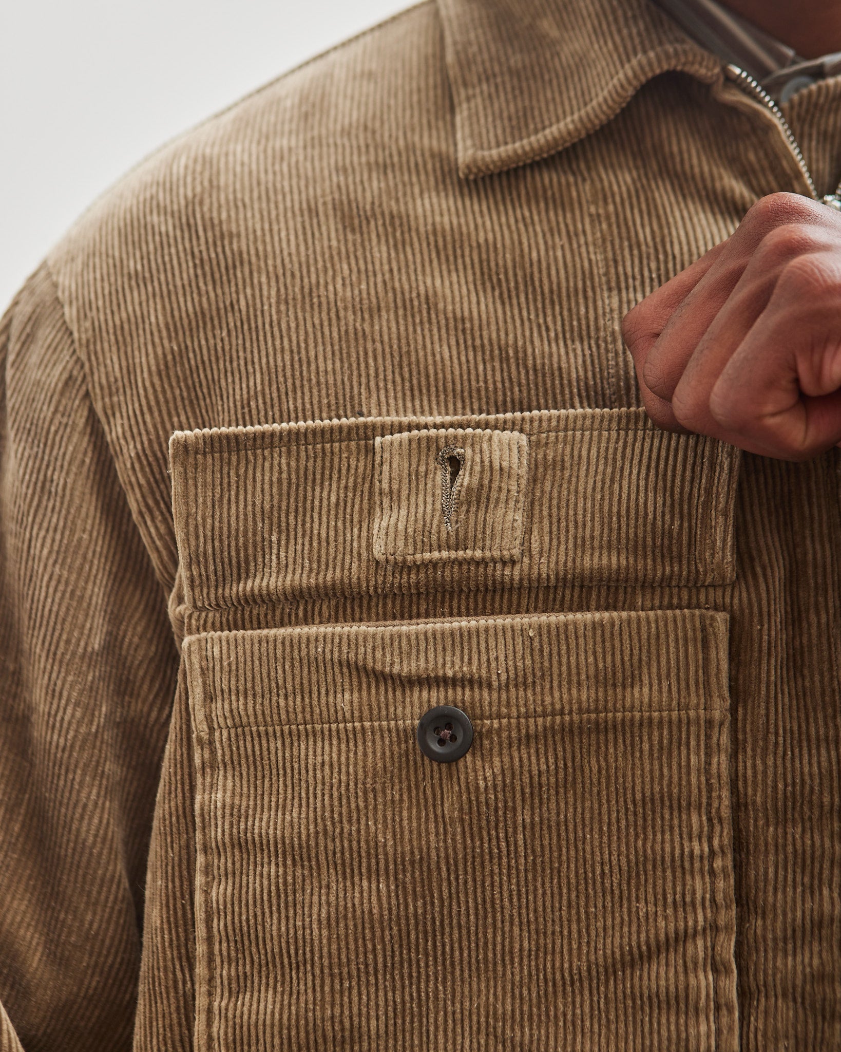 Evan Kinori Zip Jacket, Gallnut/Iron – Glasswing Evan Kinori Zip Jacket, Gallnut/Iron – Glasswing