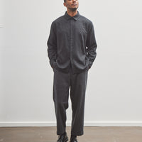 Evan Kinori Flat Hem Shirt, Charcoal