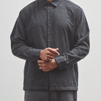 Evan Kinori Flat Hem Shirt, Charcoal