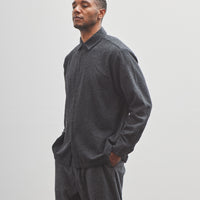 Evan Kinori Flat Hem Shirt, Charcoal