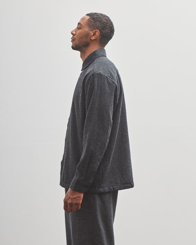 Evan Kinori Flat Hem Shirt, Charcoal