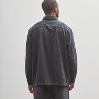Evan Kinori Flat Hem Shirt, Charcoal
