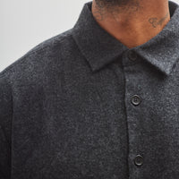 Evan Kinori Flat Hem Shirt, Charcoal