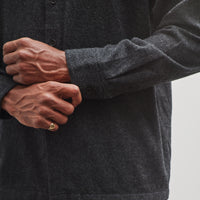 Evan Kinori Flat Hem Shirt, Charcoal