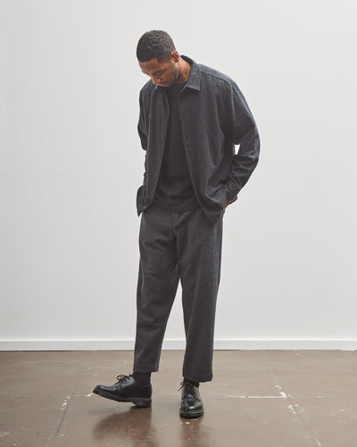 Evan Kinori Flat Hem Shirt, Charcoal