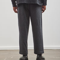 Evan Kinori Single Pleat Pant, Charcoal/Black