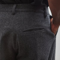 Evan Kinori Single Pleat Pant, Charcoal/Black