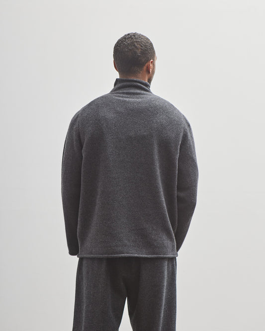 Evan Kinori Rollneck Sweater, Charcoal