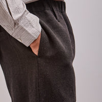 Elastic Pant, Wool Linen Herringbone