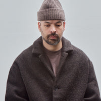 Knit Hat, Brown Wool Melange