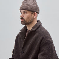 Knit Hat, Brown Wool Melange