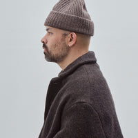 Knit Hat, Brown Wool Melange