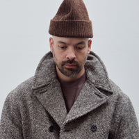 Knit Hat, Dark Olive Top Dyed Wool
