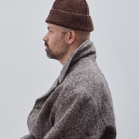 Knit Hat, Dark Olive Top Dyed Wool