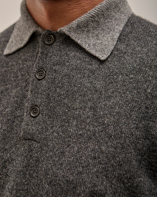 Knit Polo, Yak Wool
