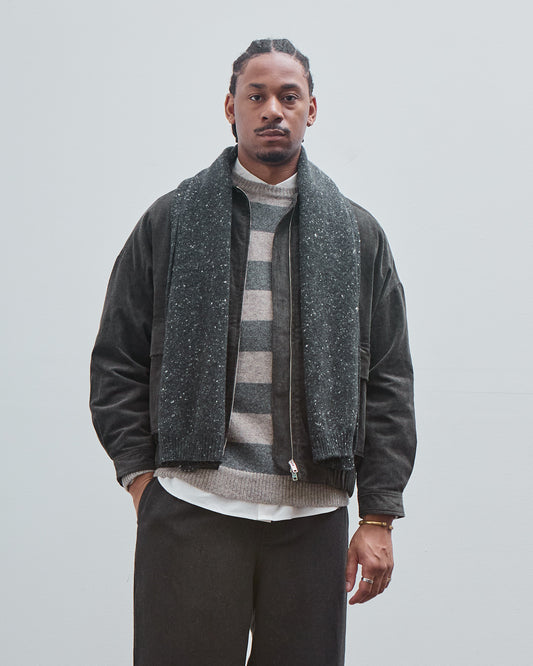 Knit Scarf, Wool Cashmere Tweed