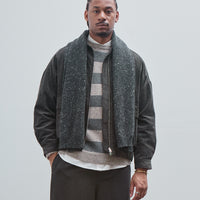 Striped Sweater, Grey Top Dyed Wool