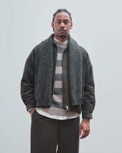 Striped Sweater, Grey Top Dyed Wool