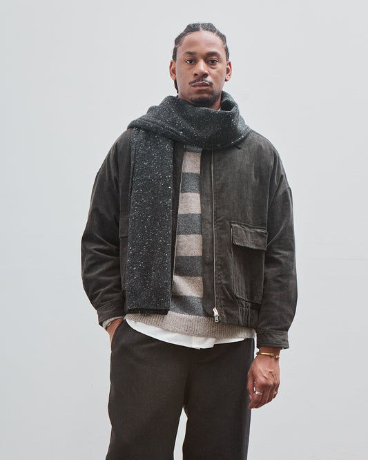 Knit Scarf, Wool Cashmere Tweed