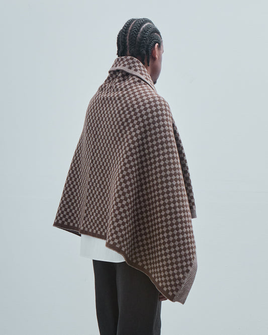 Knit Shawl, Undyed Yak Wool