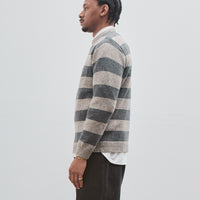 Striped Sweater, Grey Top Dyed Wool