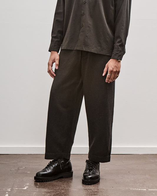 Two Pleat Pant, Wool Linen Herringbone