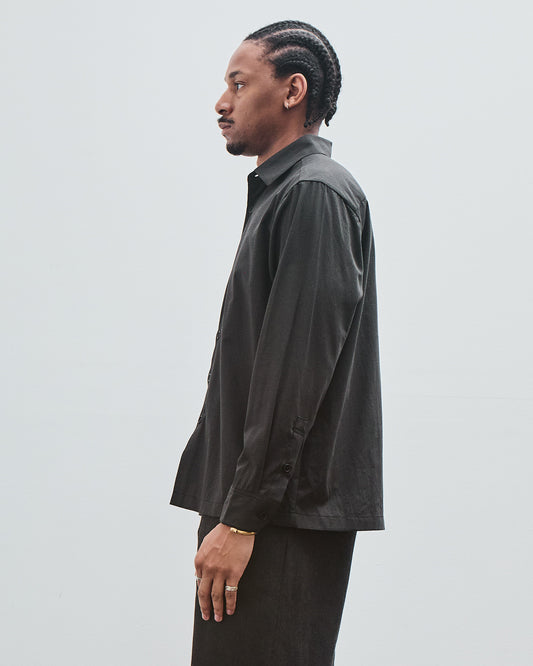 Flat Hem Shirt, Worsted Wool Check