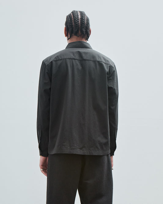Flat Hem Shirt, Worsted Wool Check