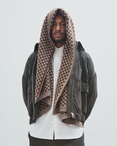 Knit Shawl, Undyed Yak Wool