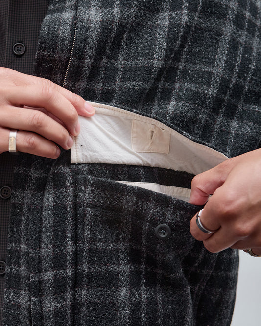 Zip Jacket Two, Wool Tweed Check
