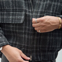 Zip Jacket Two, Wool Tweed Check
