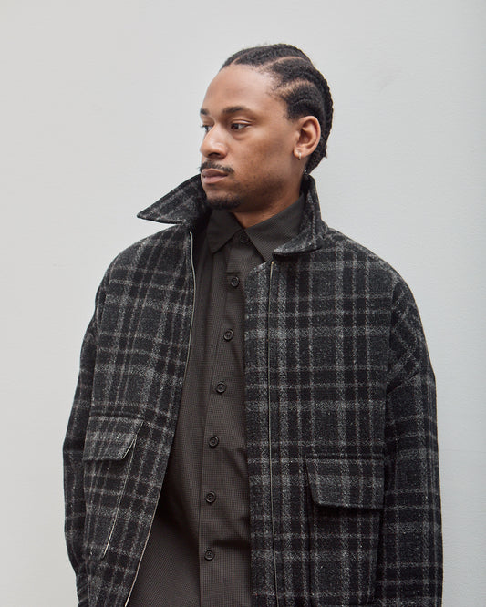 Zip Jacket Two, Wool Tweed Check
